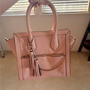 Henri Bendel Pink Satchel with Tassel and Chain